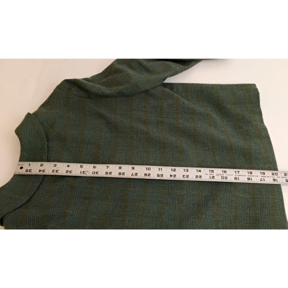 Pendleton Skirt Suit Set Women's 14 Green Plaid 100% Virgin Wool 1960s #Z5719 - Picture 16 of 16